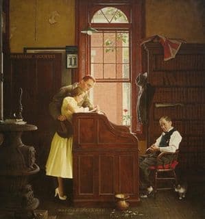 Norman Rockwell, Marriage License, 1955
